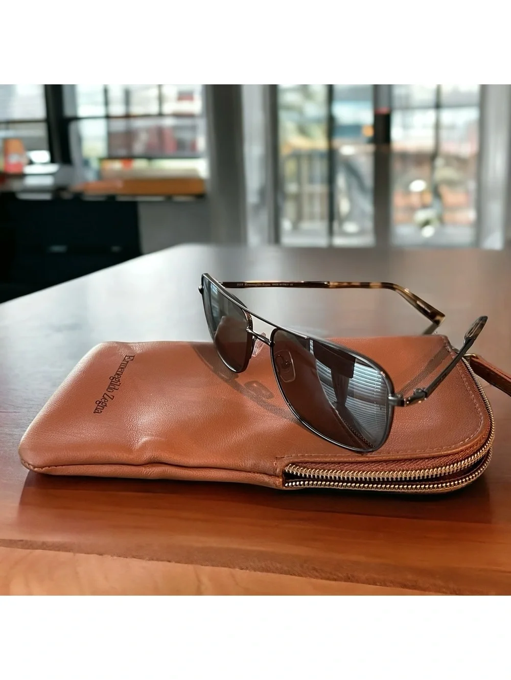 Ermenegildo Zegna Men’s Aviator Sunglasses + Original Case, EZ0079 16788 NWT